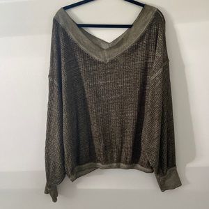 We The Free Off The Shoulder Oversized Shirt